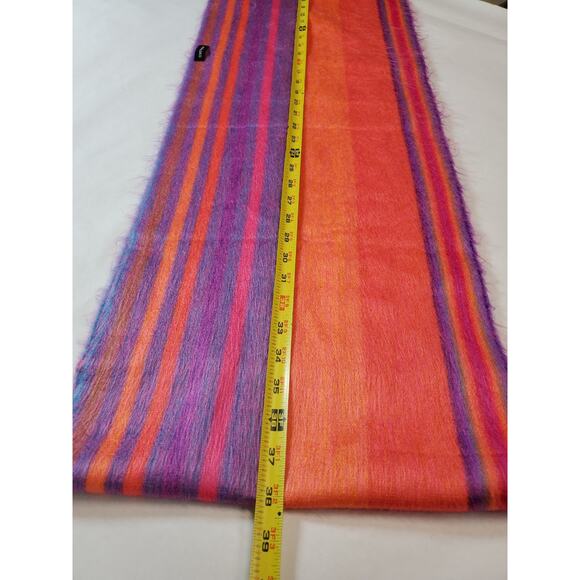 POKOLOKO Alpaca Scarf infinity Colorful Soft Fuzzy Pink Orange Ecuador - Picture 5 of 8
